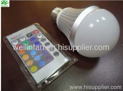 rechargeable led emergency light led RGB bulb 3w e27