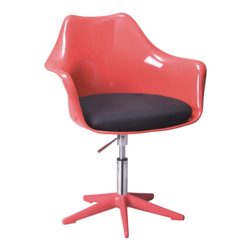 Glossy red plastic Comfortable computer desk chairs