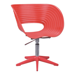 Exquisite red palstic gas lift office armchair