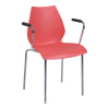 Modern red PP leisure Armchair chair dining room furniture desk reception office chairs shops