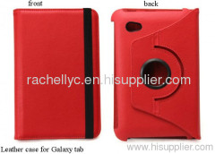 Leather case for Galaxy tab P6200