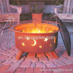 Outdoor Steel Stars & Moons Fire Pit