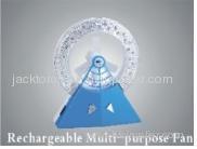 SLT-5580 LED multi-function rechargeable fan