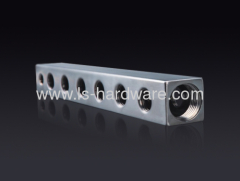 square stainless steel manifold