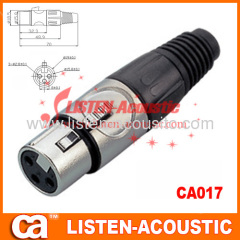female xlr connectors stainless steel