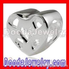 european Openwork Open Heart Charm