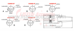 3P/4P/5P/6P/7P XLR male MIC connector in metal-design CA008/008N