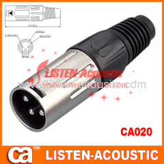 offer male XLR connectors to female plugs