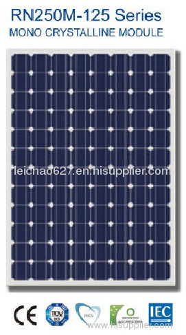 260Watt New Nano Coating & Self Cleaning Solar PV Panel