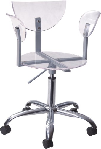 Crystal plastic office armchairs desk chair