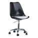 Modern Black Wheeled Gas Lift Tulip Office Chair swivel office desk chairs seating ergonomic furniture store