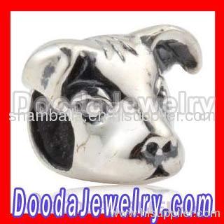 925 Sterling Silver european Dog Charm