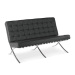 Modern black leather Barcelona chair & ottoman sofas living room furniture loveseat two seater sofas shops