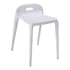 White plastic barstools side chair