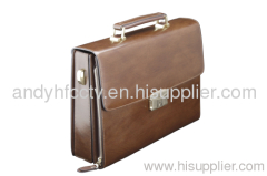 Fashion Leather Fingerprint Briefcase