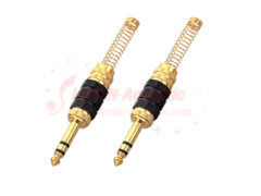 6.3mm mono / stereo plug connector with spring CD054/054N