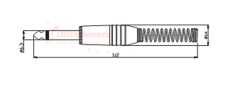 6.3mm mono / stereo plug connector with spring CD055/055N