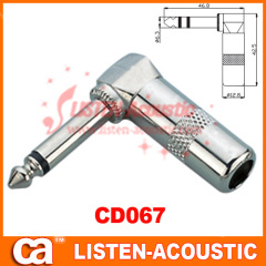 6.3mm mono / stereo plug connector 90 degree CD067/067N