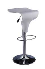 White plastic seat adjustable height home bar stool chairs