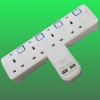 British WALL USB power Socket