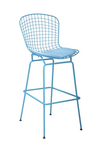 Steel frame removable cushion ergonomic bar chair