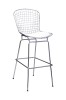 Modern Chromed Steel and PVC Cushion Bar Chair footrest ergonomic barstools coffee pub bistro side bar chairs stools