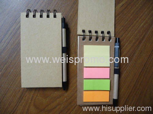 Notebook with memo pad