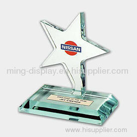 Acrylic standing star award,jade crystal display award