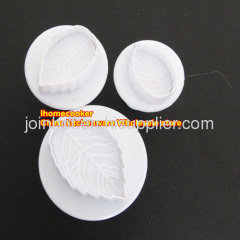 3pcs rose leaf cake fondant cutter decorating sugarcraft mold paste tool kitchen