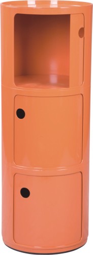 High Quality Orange Plastic Componibili Stroage Box Round Case living room furniture suppliers of china