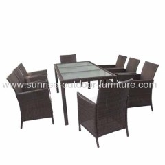 8 seater rattan dining set