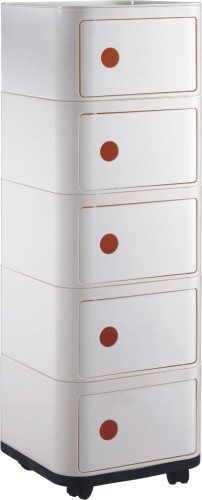 China manufacturer supplier 5-layer Wheel Storage Box white aquare 5 drawers Plastic Products wholesale