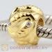 Gold european Fish Charm Bead