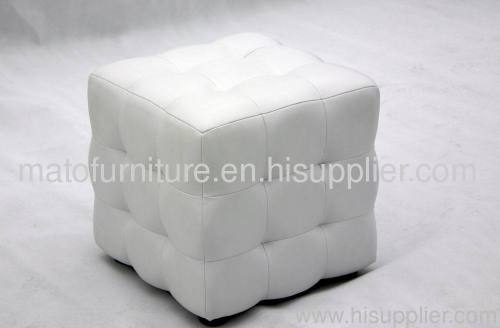 PU PVC LEATHER OTTOMAN POUF