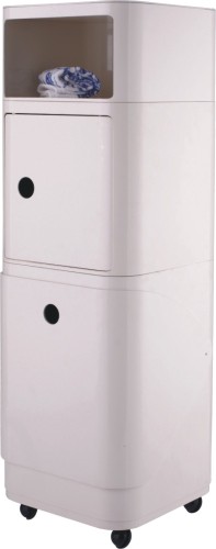 Manufacturer In China Durable Componibili Storage Box White Plastic Square Wheeled 3 Layers Units Box