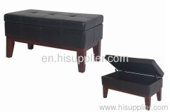 PU PVC LEATHER storage ottoman