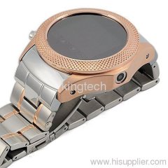 luxury Rose Golden watch phone with touch screen Camera MP3