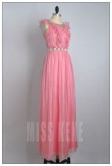 Wholesale retail o-neck silk full-length woman evening dresses with beading