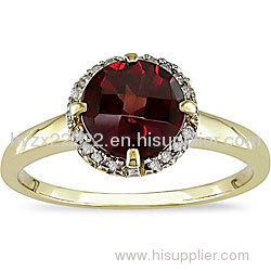 18k yellow gold diamond and garnet ring,diamond jewelry,gemstone ring,fine jewelry