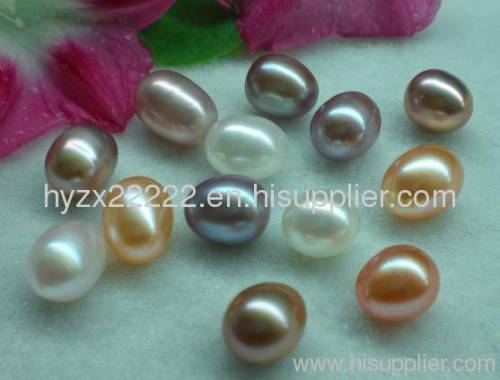 Multi Color Freshwater Cultured Oval Pearl Bead,fashion pearls,pearl jewelry