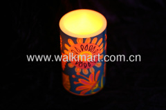 Flameless Flickering Wax Led pillar candles