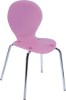 Pink Chromed Base Baby side Chair ergonomic dining seating chairs school chair for kids