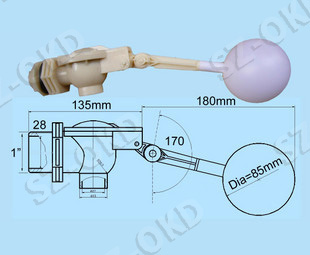 Brass ball float valve