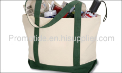 Two-Tone Accent Gusseted Tote Bag