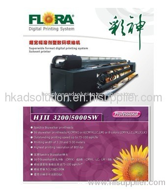 Flora solvent large format printer on Konica Minolta printheads LJ320K