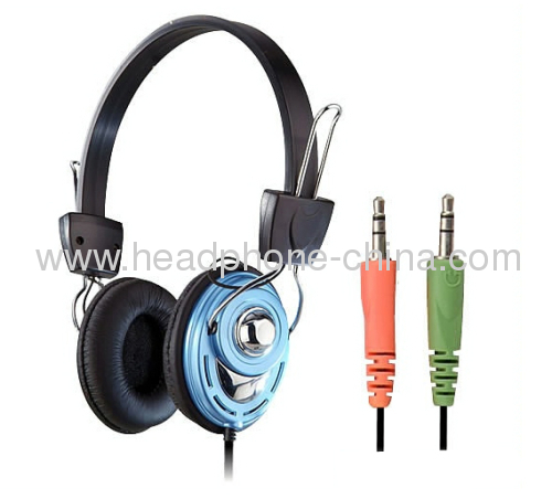 Blue Stereo Computer Headphone