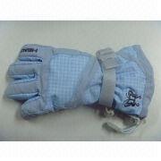 Ski Gloves, Made of Polyester, Various Sizes and Designs are Available