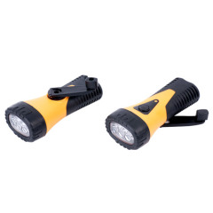 Emergency hand crank flashlight