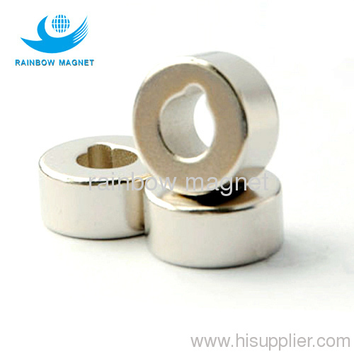 Permanent neodymium Iron Boron ring magnet.