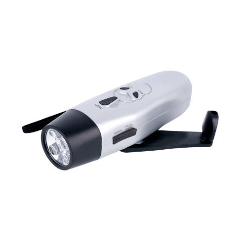 Dynamo flashlight with radio & mobile charger